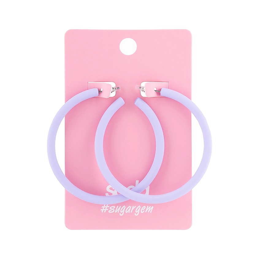 Изображение товара SODA Серьги BIG PURPLE RINGS #sugargem, 1 пара