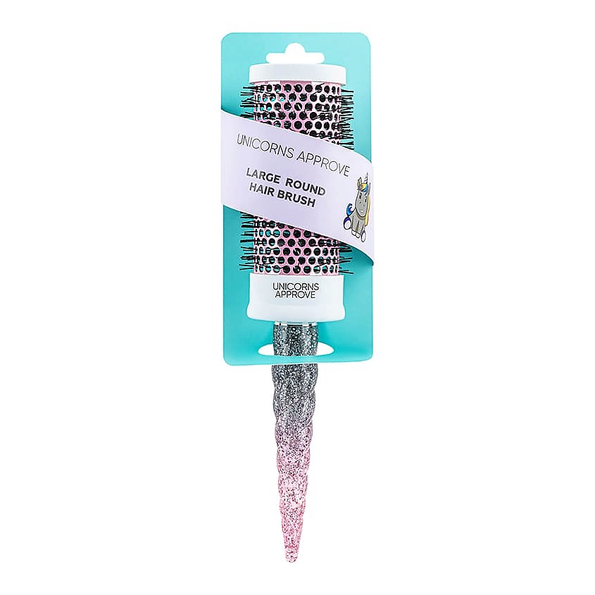 Изображение товара Щетка для волос круглая металлическая широкая UNICORNS APPROVE