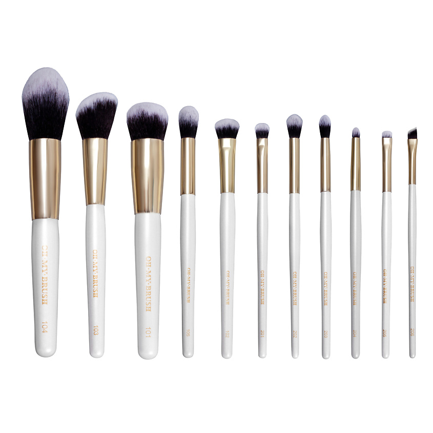 Изображение товара Набор кистей для макияжа 11 штук MAKEUP GEEK OH MY BRUSH белый