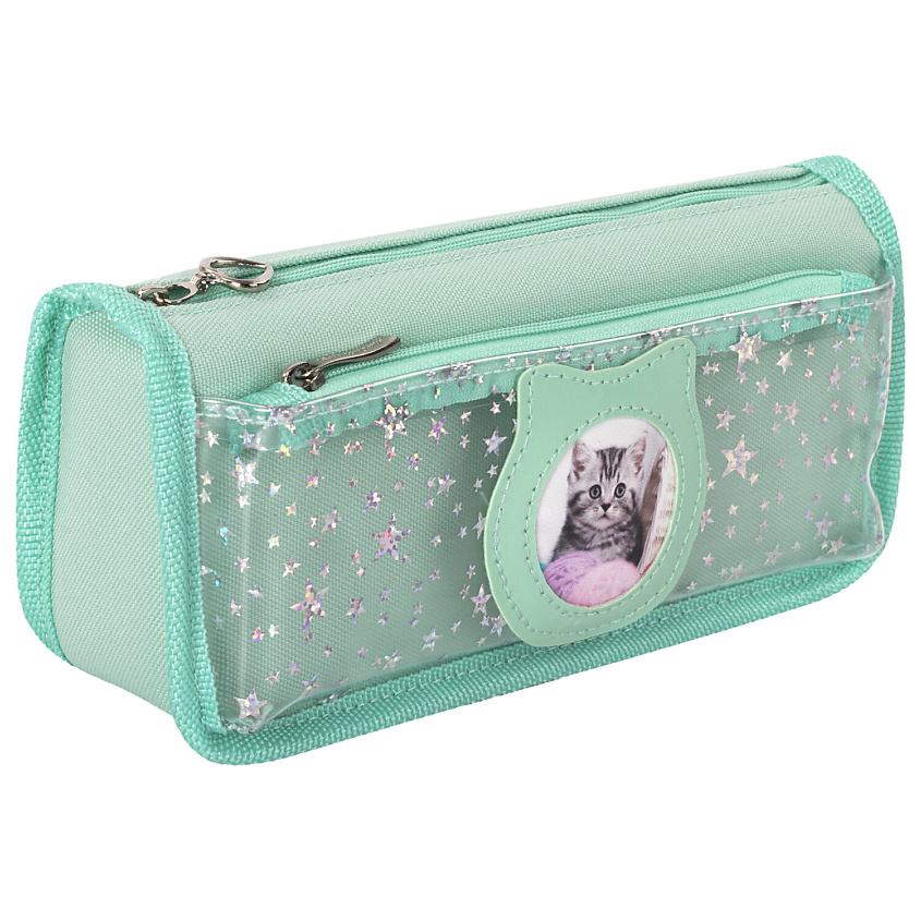 Изображение товара ЮНЛАНДИЯ Пенал-косметичка Kitty, Зеленый