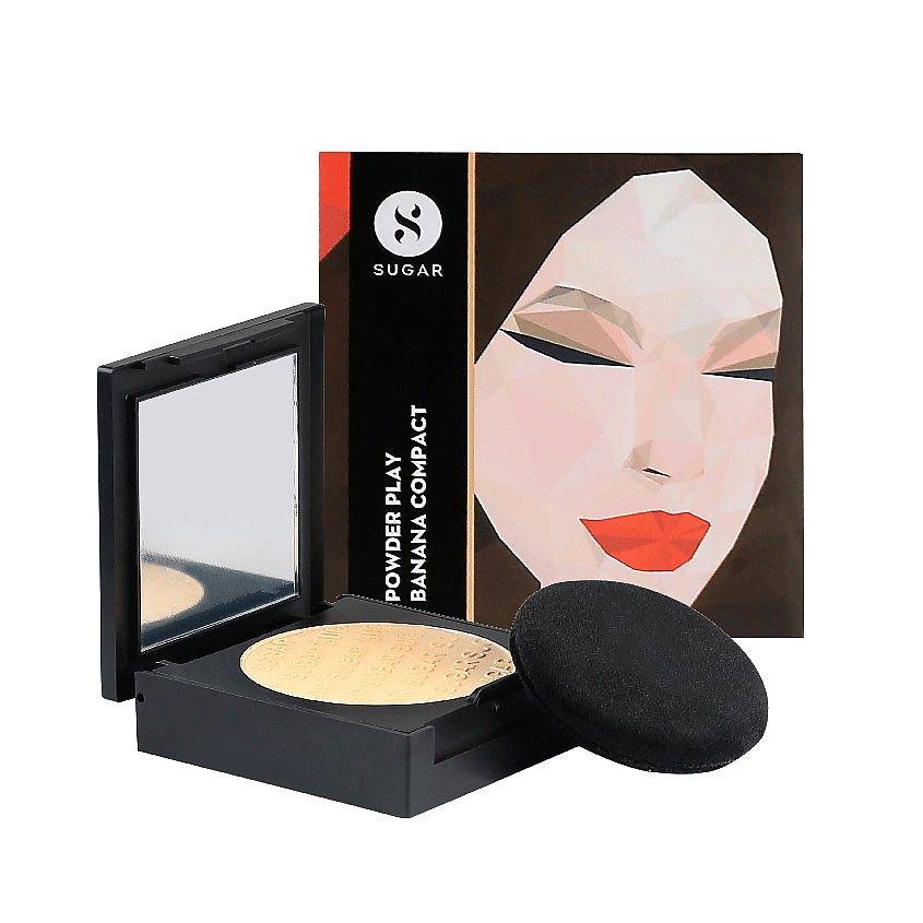 Изображение товара Компактная матирующая пудра для лица Play Banana SUGAR с желтым оттенком 6 г