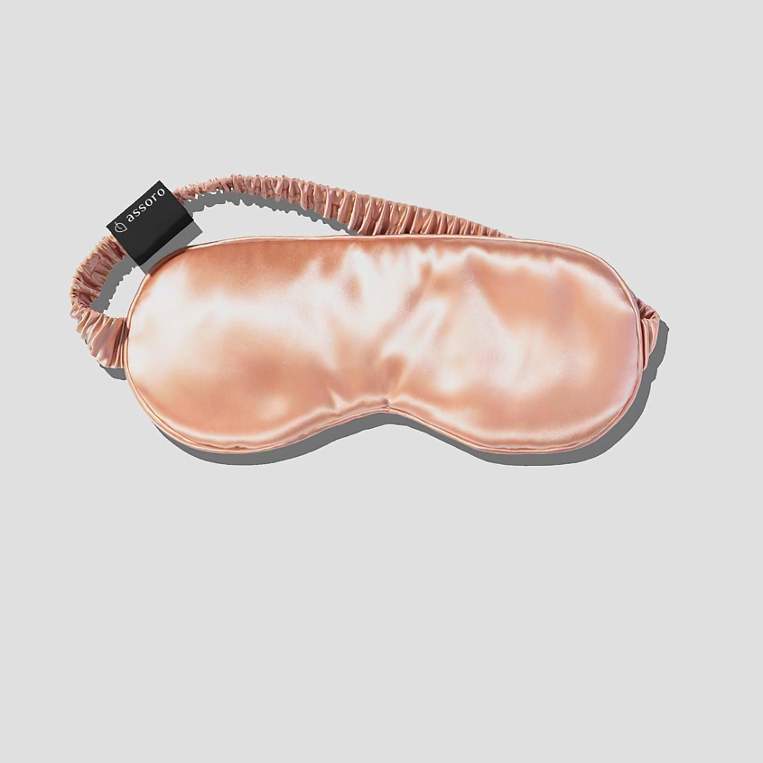 Изображение товара ASSORO Шелковая маска для сна, цвет: Розовый