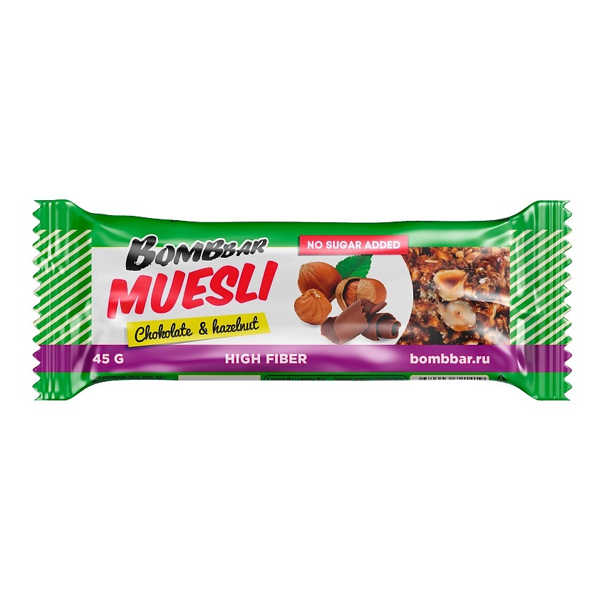 Изображение товара BOMBBAR Батончик Мультизлаковый фундук, 45 г