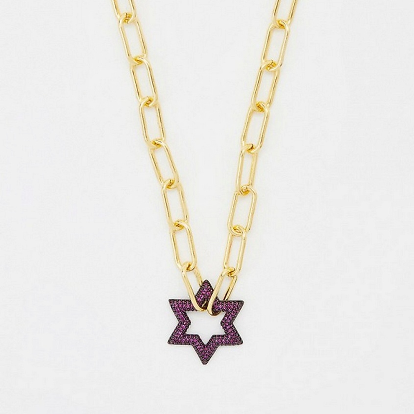 Изображение товара PABUR Колье SUPER STAR розовое яркое женское украшение