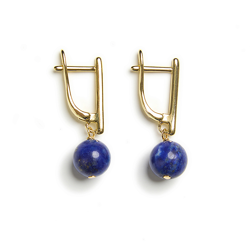 Изображение товара MORZA Серьги из лазурита бижутерия, золотой