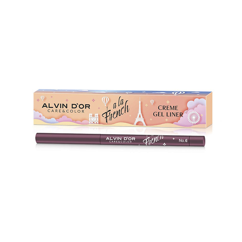 Изображение товара Kремовый лайнер для глаз ALVIN D'OR CREME GEL LINER A LA FRENCH Burgundy водостойкий для выразитель