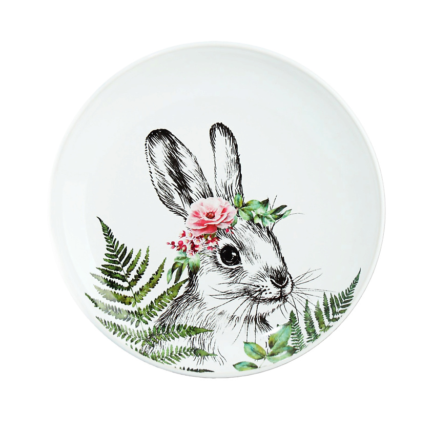 Изображение товара DOLCE CERAMO Тарелка керамическая «Зайка», 1 шт.