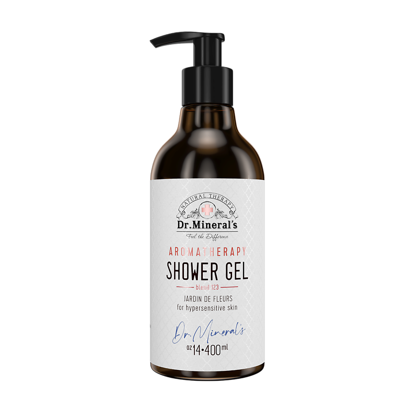 Изображение товара DR.MINERAL’S Ухаживающий ароматический гель для душа, бережное очищение, натуральный уход за кожей, 400 мл