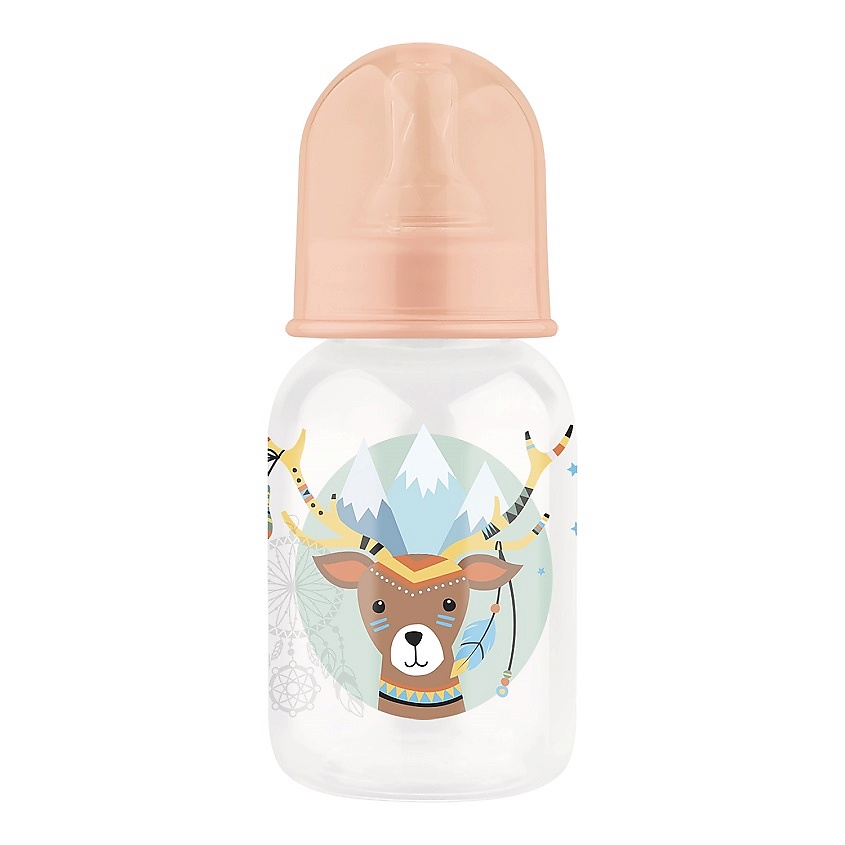 Изображение товара Бутылочка для кормления Lubby с соской молочная 125 мл для новорожденных