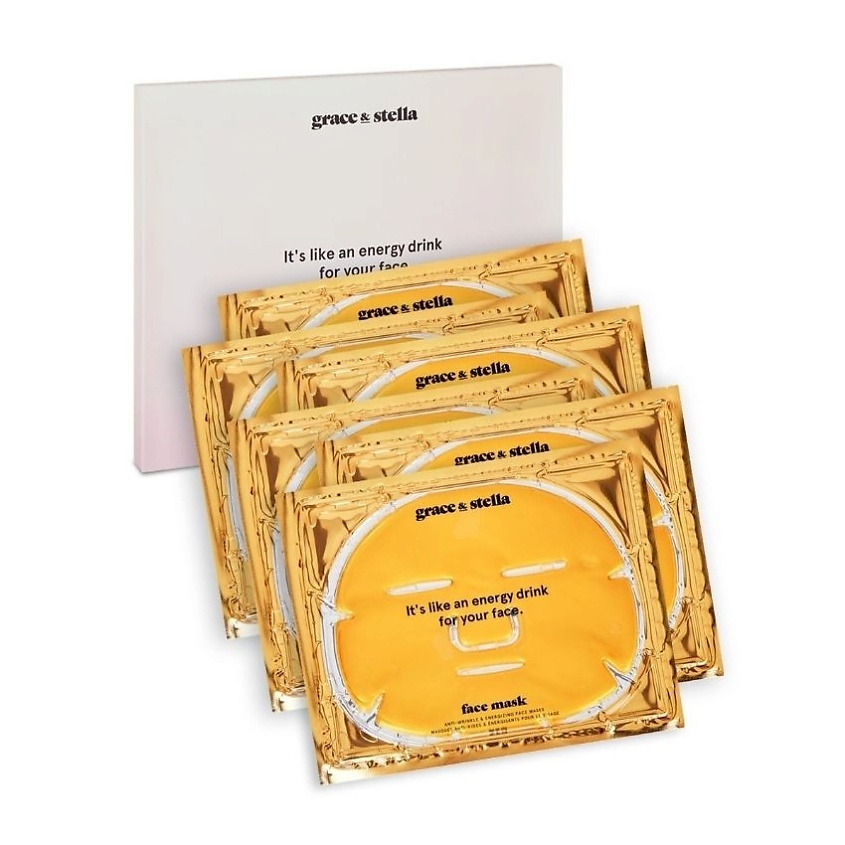 Изображение товара GRACE AND STELLA Маска для лица с коллагеном против морщин, 6 шт