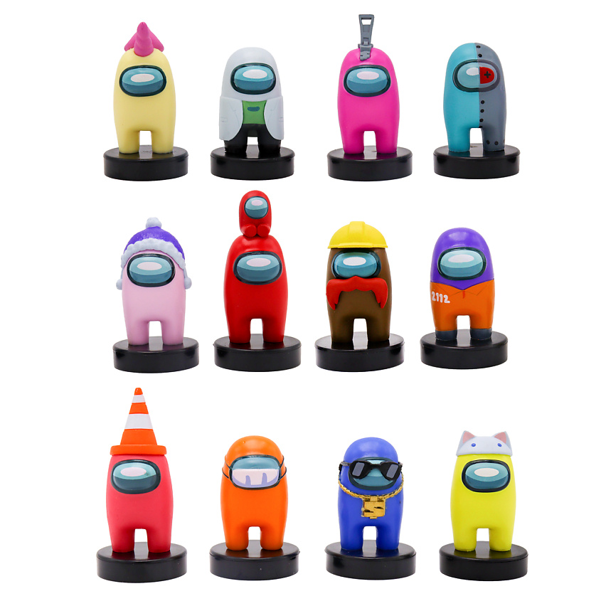 Изображение товара Набор штампиков Among Us серия 3 12 фигурок героев с долговечными чернилами