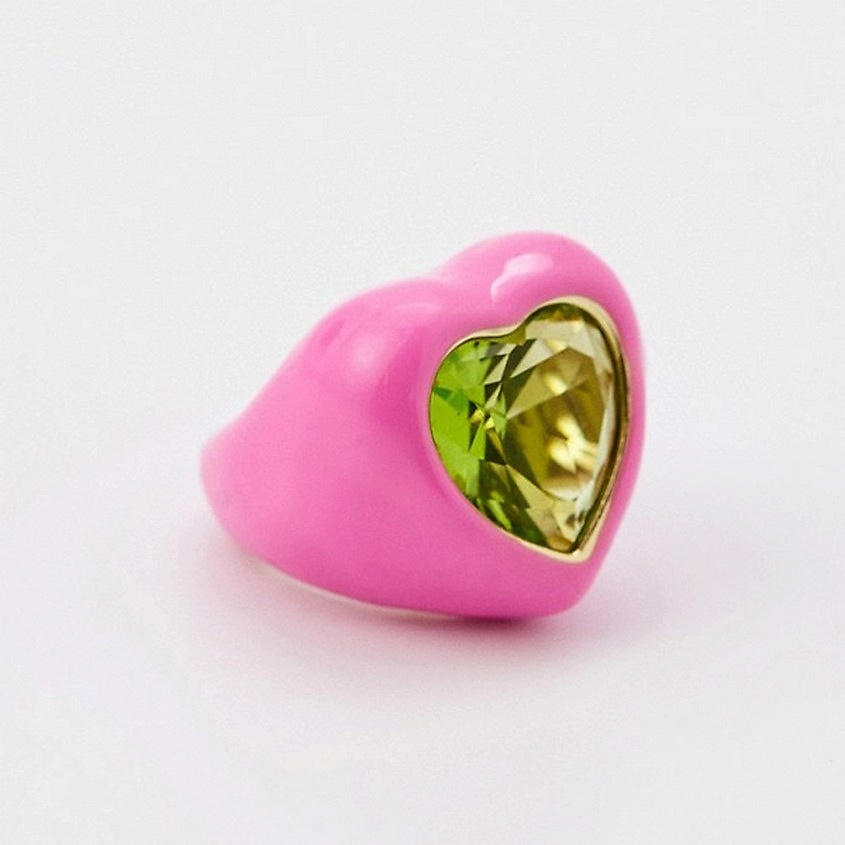 Изображение товара PABUR Кольцо HEART (P), цвет: Фуксия, размер: 17