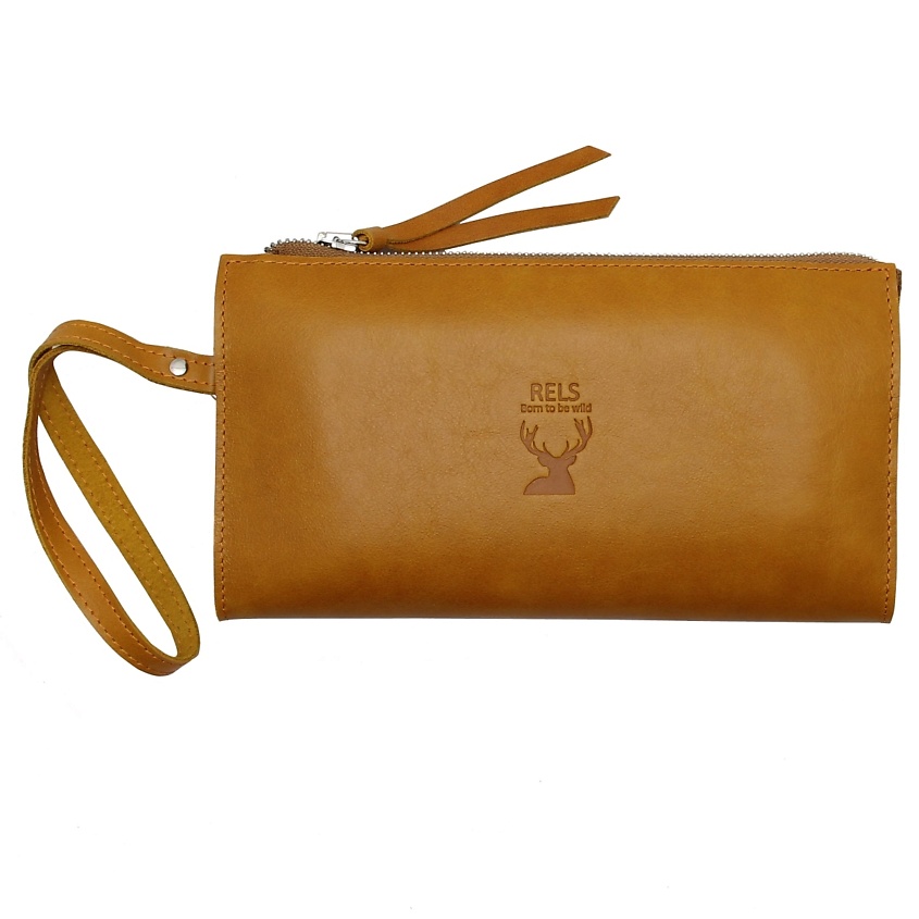 Изображение товара Горизонтальное портмоне Delta Wild из натуральной кожи для женщин желтое