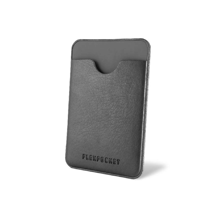Изображение товара FLEXPOCKET Чехол для карты из экокожи на клеевой основе серый