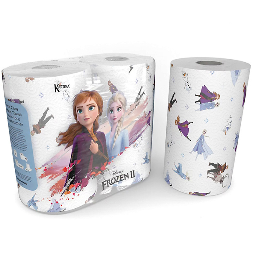 Изображение товара Бумажные полотенца Холодное Сердце 3 слоя 2 шт KARTIKA