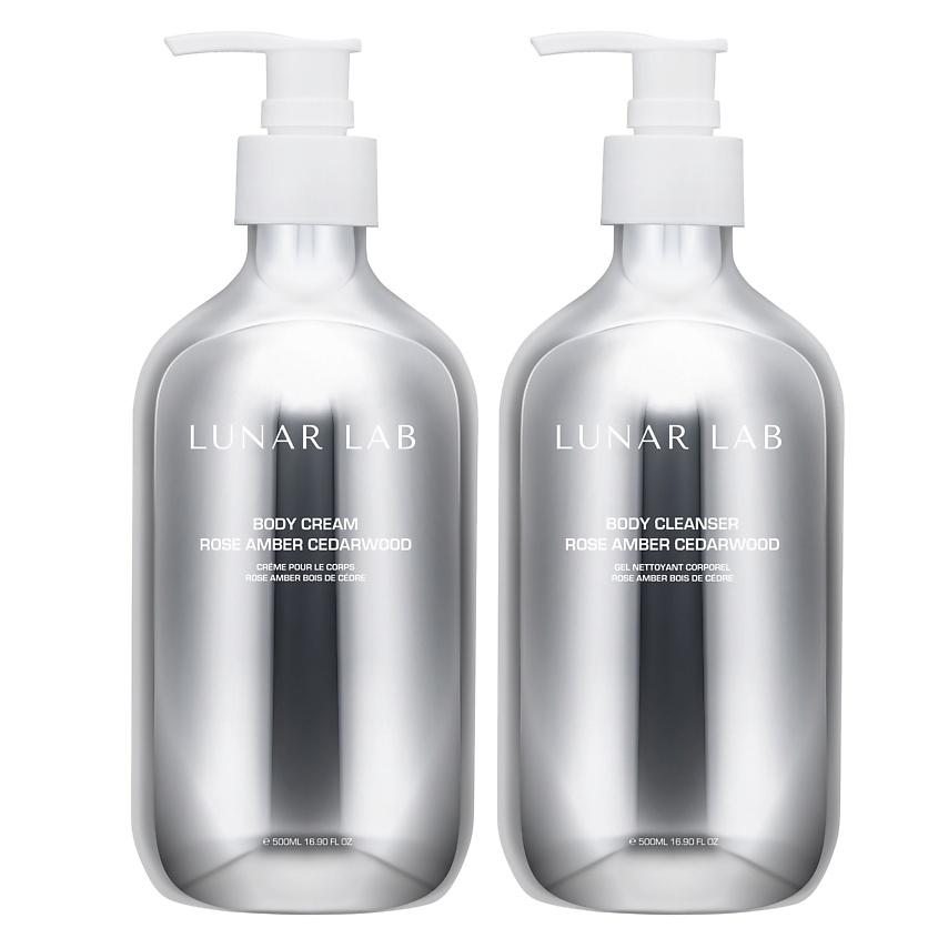 Изображение товара LUNAR LABORATORY Набор гель для душа и крем для тела с натуральными маслами, Гель для душа 500 мл; Крем для тела 500 мл