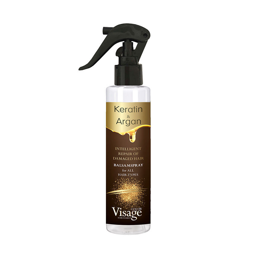 Изображение товара VISAGE COLOR HAIR FASHION Двухфазный спрей-кондиционер BALSAMSPRAY KERATIN & ARGAN, 200 мл