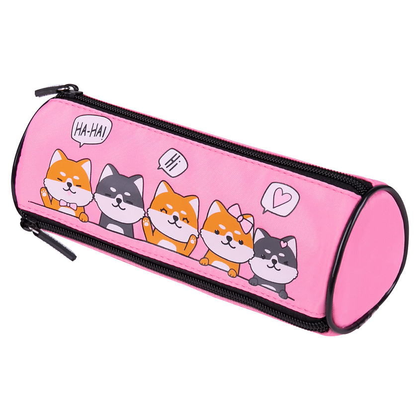 Изображение товара BRAUBERG Пенал Puppies с тремя отделениями из нейлона для школьных принадлежностей