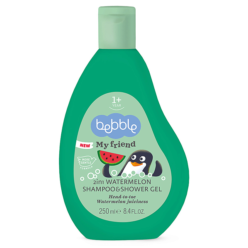 Изображение товара BEBBLE Шампунь и гель для душа 2 в 1 с ароматом арбуза My Friend, 250 мл