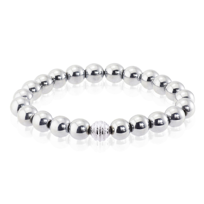 Изображение товара ALERIE-ACCESSORIES Браслет из натурального гематита Forever Silver, цвет: Серебряный Изображение товара ALERIE-ACCESSORIES Браслет из натурального гематита Forever Silver, цвет: Серебряный