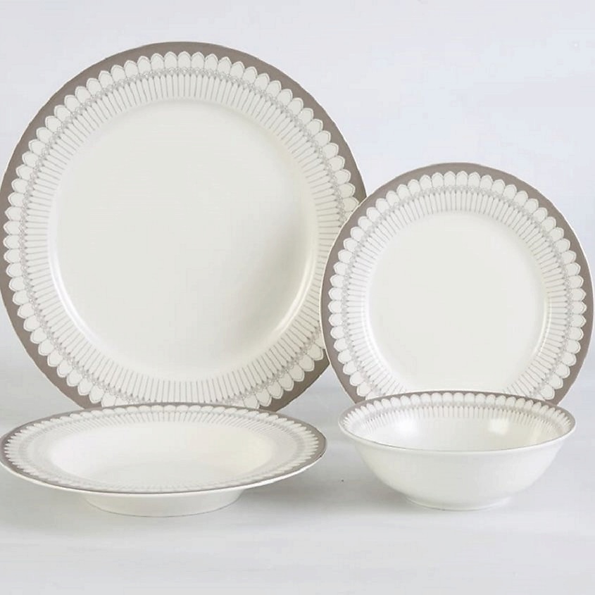 Изображение товара ARYA HOME COLLECTION Набор столовой посуды из Костяного Фарфора Apollo, 24 шт