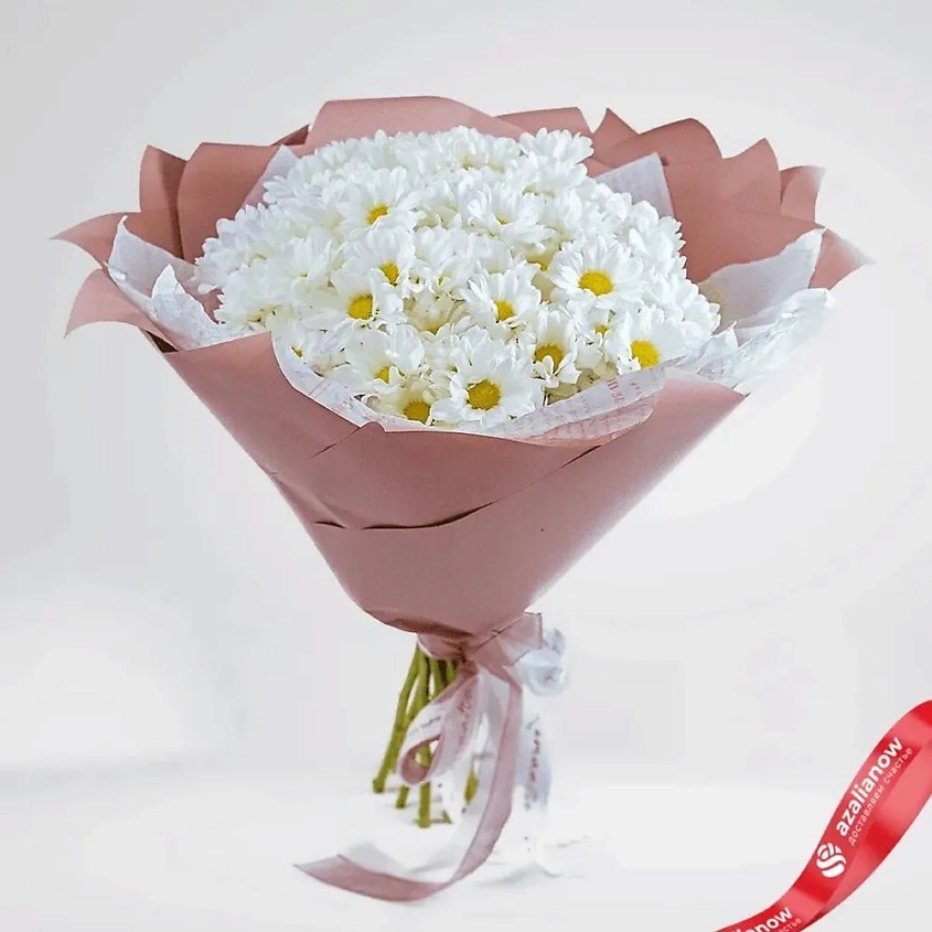 Изображение товара Изысканный букет из 15 кустовых хризантем ромашек белого цвета от AZALIANOW