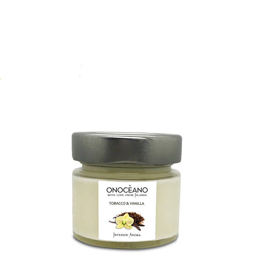 Изображение товара ONOCEANO Свеча ароматическая Табак и Ваниль, 100 мл