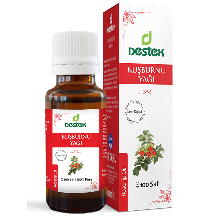 Изображение товара DESTEK Масло шиповника для лица и тела, для волос, увлажнение, питание, омоложение, 20 мл