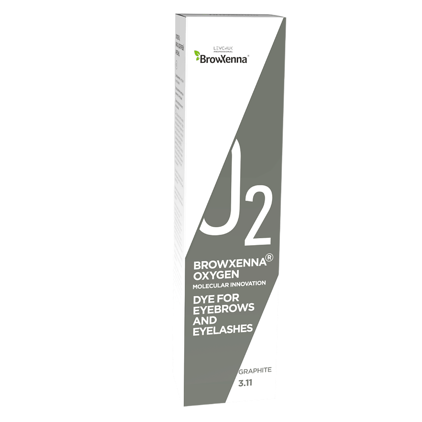 Изображение товара BROWXENNA Краска для бровей и ресниц профессиональная эффект татуажа Oxygen J2, Графит #3.11