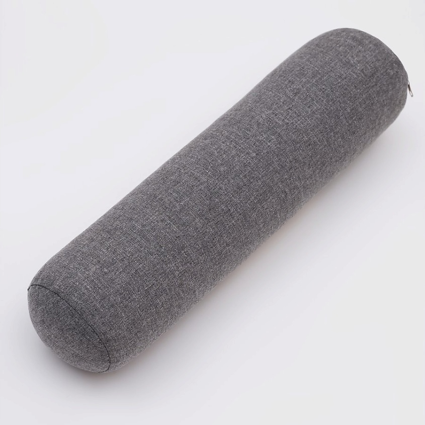 Изображение товара BIO TEXTILES Валик для йоги с лузгой гречихи рогожка, Серый