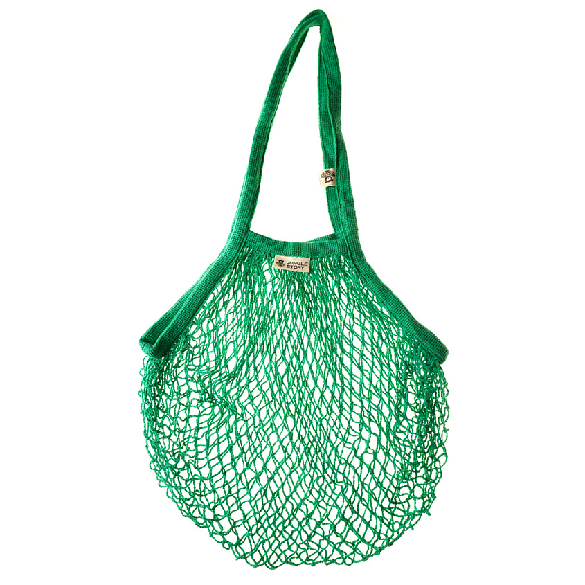 Изображение товара Авоська из органического хлопка с удлиненной ручкой, зеленая