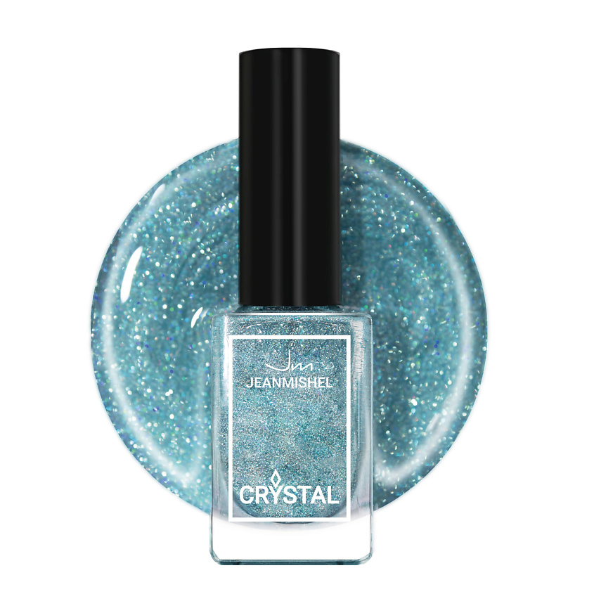 Изображение товара Лак для ногтей JEANMISHEL CRYSTAL голубой 12 мл голографический эффект