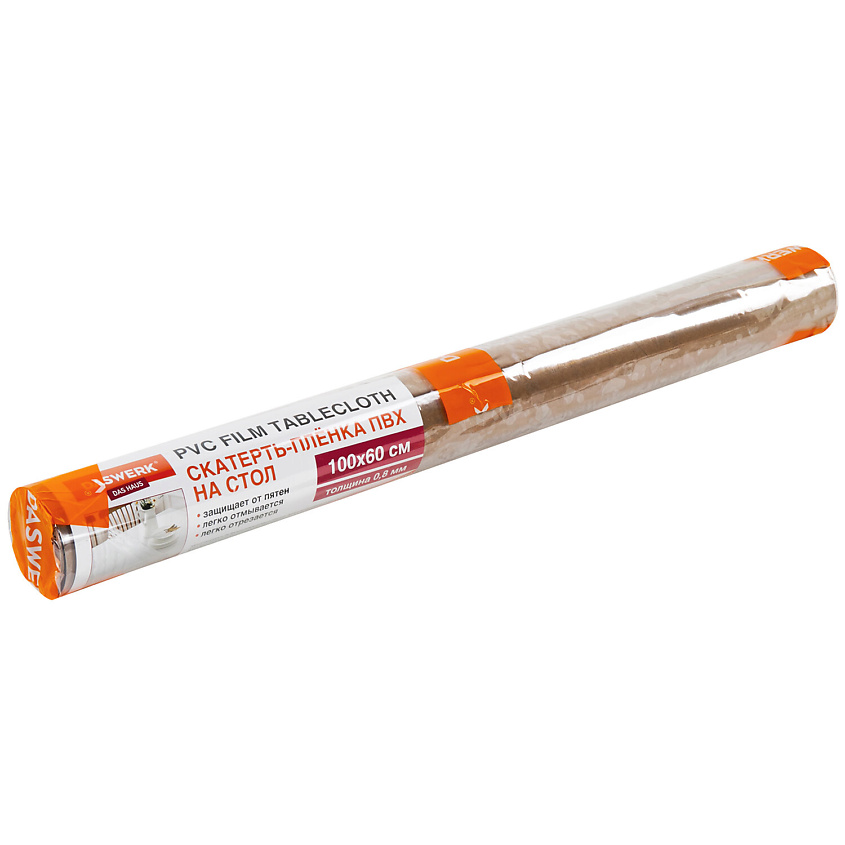 Изображение товара Скатерть-пленка DASWERK из ПВХ прозрачная 100х60 см для дома и мероприятий
