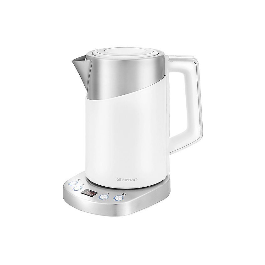 Изображение товара Электрический чайник Kitfort KT-660-1 с электронным терморегулятором белый