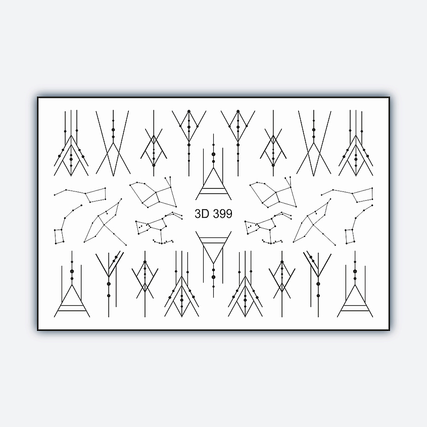 Изображение товара Объемный 3D слайдер дизайн Загадочная геометрия для ногтей 1 шт