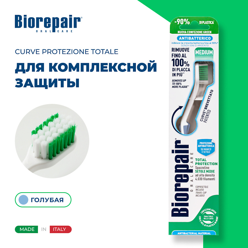 Изображение товара BIOREPAIR Зубная щетка CURVE Protezione Totale средней жесткости