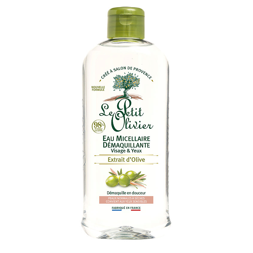 Изображение товара LE PETIT OLIVIER Вода мицеллярная для снятия макияжа с лица и глаз с экстрактом Оливы Extrait d'Olive Eau Micellaire, 400 мл