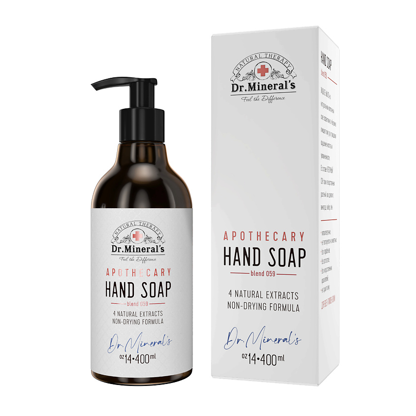 Изображение товара DR.MINERAL’S Жидкое мыло для рук на клеточном соке лекарственных трав, 400 мл