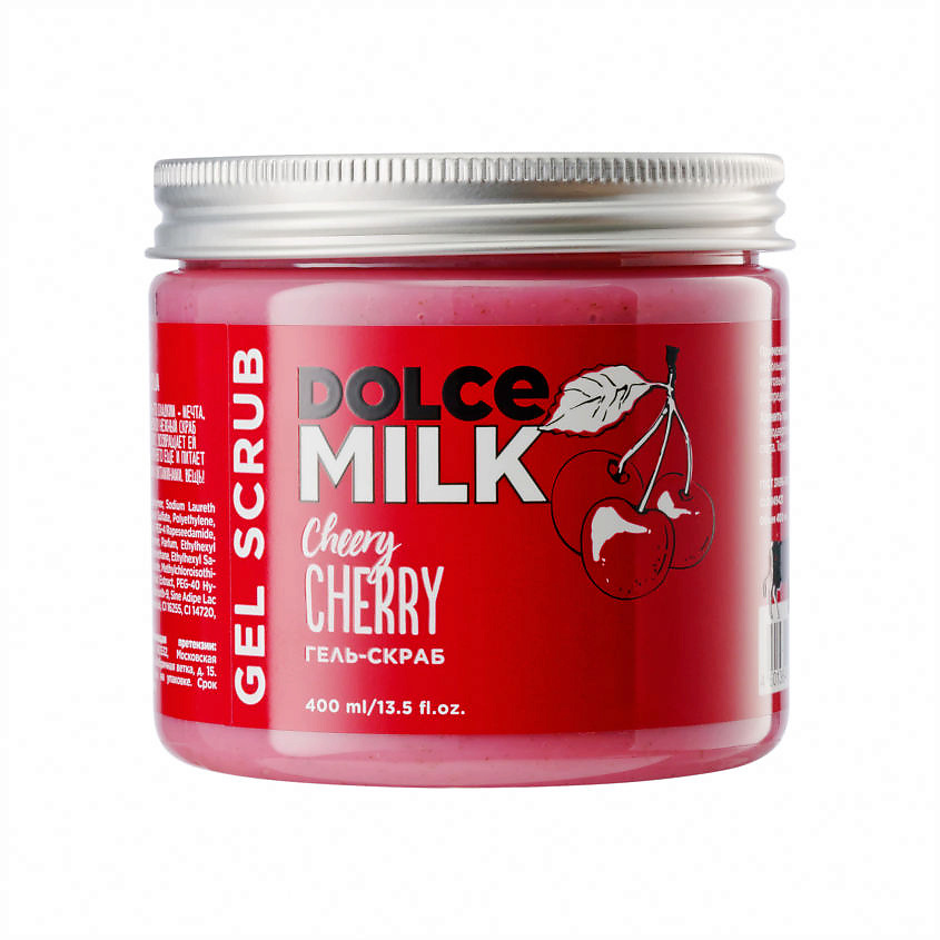 Изображение товара DOLCE MILK Гель-скраб для душа Черри-леди 400 мл для мягкого очищения и питания кожи