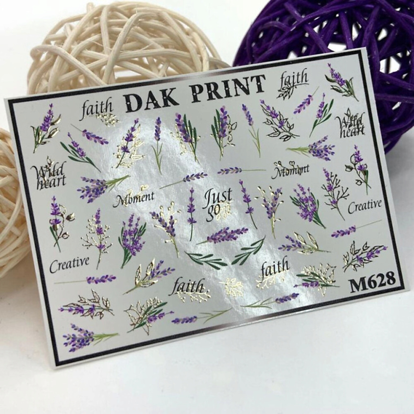 Изображение товара DAK PRINT Слайдер-дизайн для ногтей M628, 1 шт