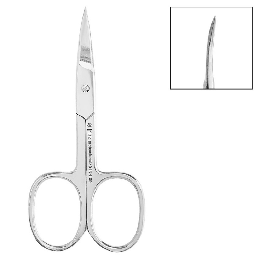 Изображение товара IRISK Ножницы для ногтей глянцевые, ручная заточка, 01NN-09, Серебряный, 1шт