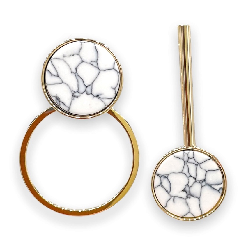 Изображение товара Элегантные серьги FOROSTINA.K Мрамор золотые