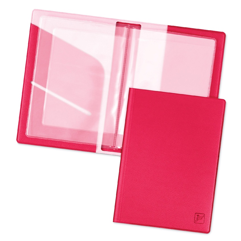 Изображение товара Обложка для автодокументов FLEXPOCKET из экокожи с прозрачными вкладышами ягодный цвет