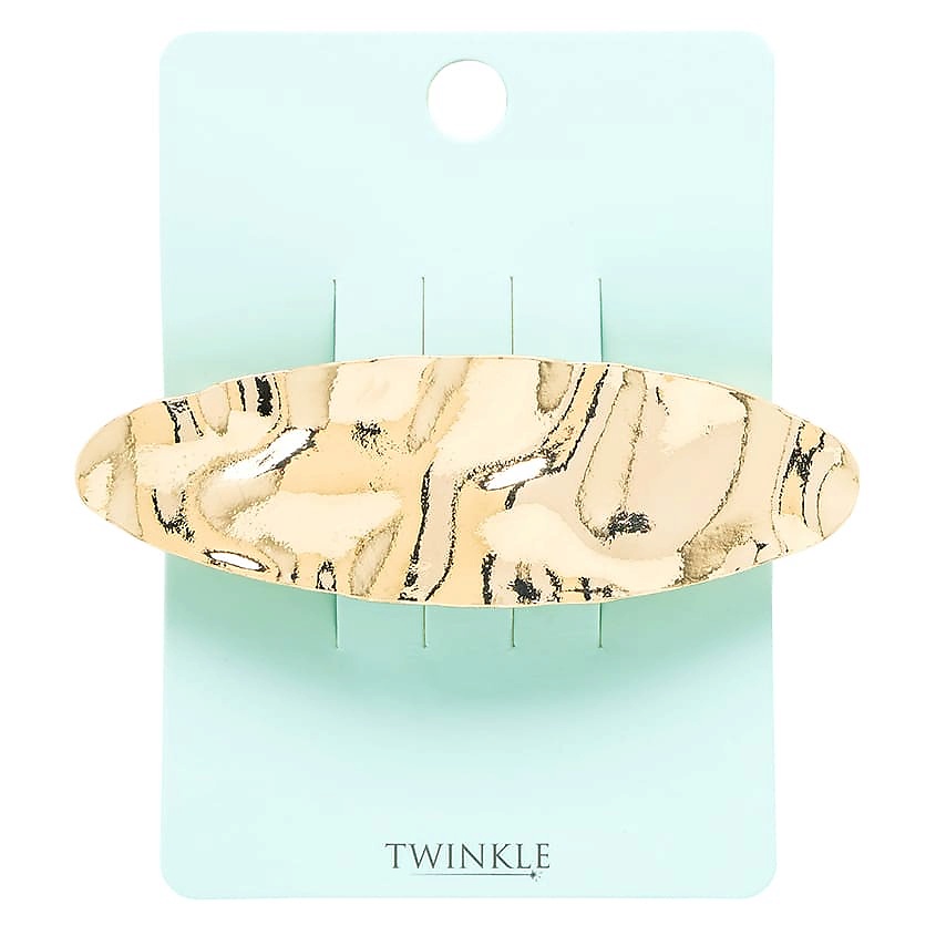 Изображение товара Заколка для волос TWINKLE CRUMPLED GOLD BIG стильная и универсальная