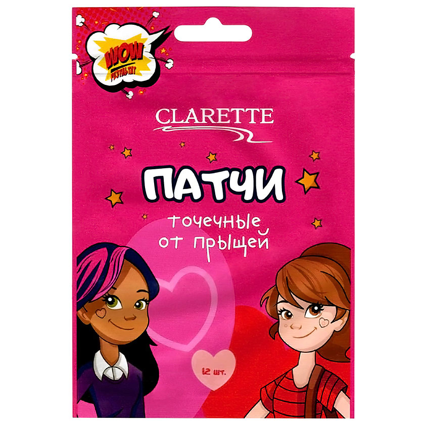 Изображение товара CLARETTE Патчи точечные от прыщей, 12 шт.