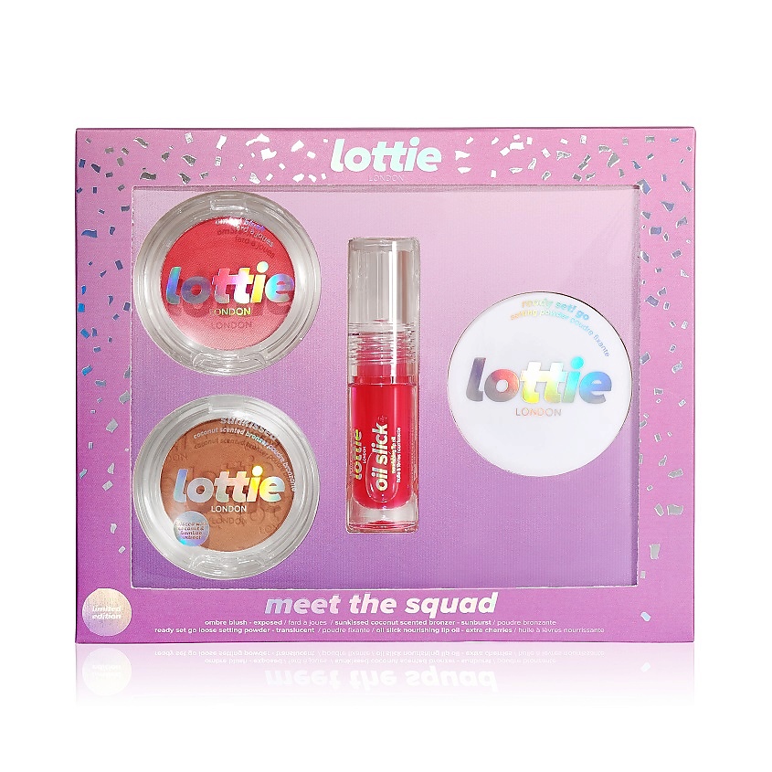 Изображение товара LOTTIE LONDON Набор Meet The Squad, 2,5 г + 2,5 г + 2,5 мл + 5 г