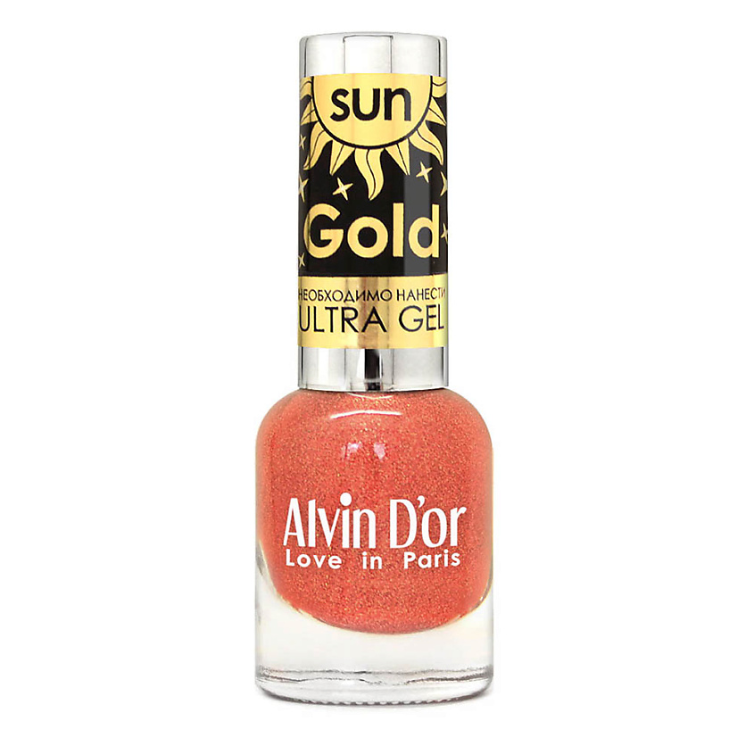 Изображение товара ALVIN D'OR Лак для ногтей SUN GOLD Солнечная роза и коралл