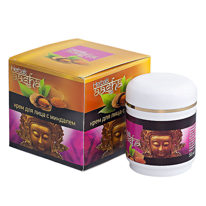 Изображение товара AASHA HERBALS Крем для лица с миндалем, 50 г