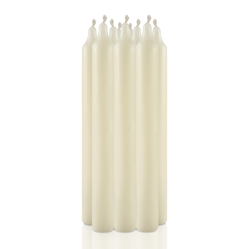 Изображение товара VENEW Свечи столовые Столбик, цвет: Бежевый, 12 шт.