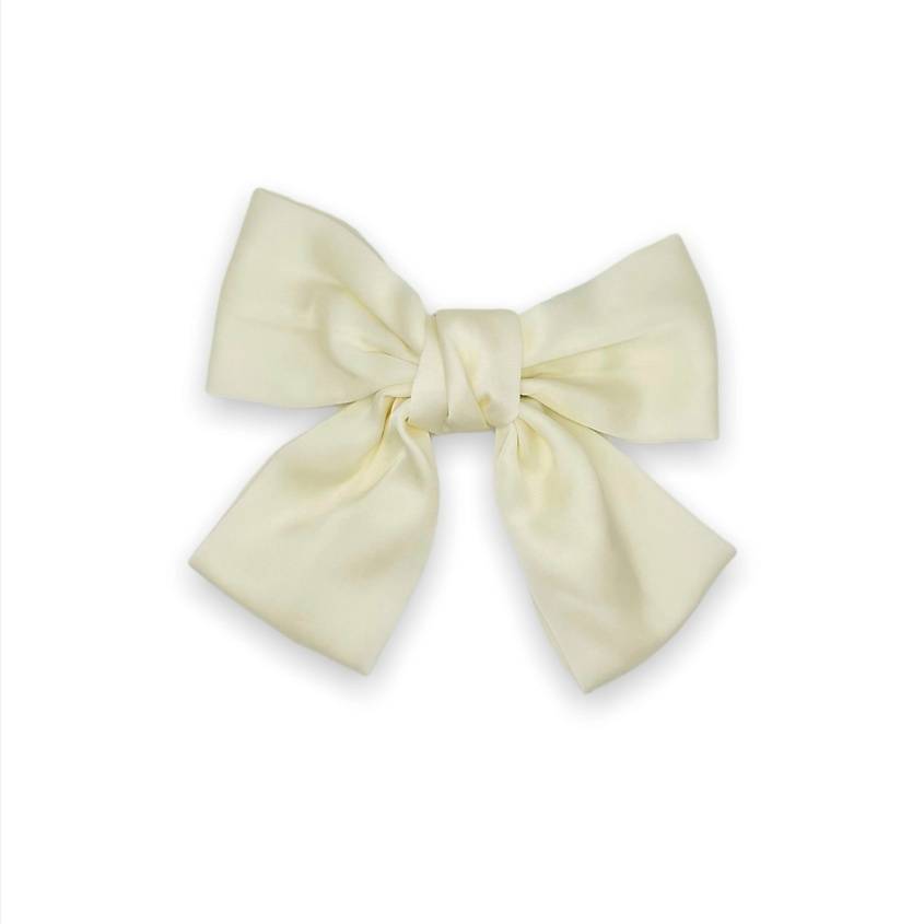 Изображение товара Заколка для волос Белый бант из атласа FOROSTINA.K 3.0